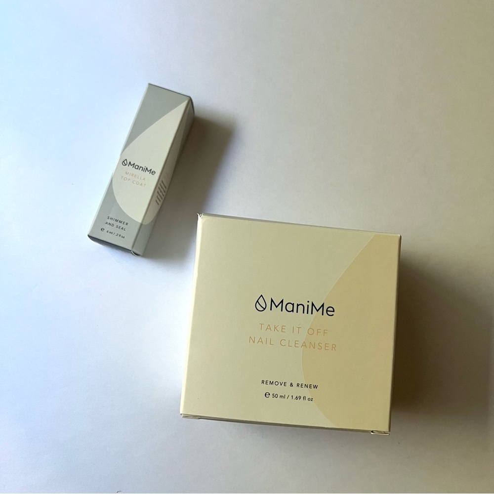 ManiMe Take It Off Nail Cleanser and Mirella Top Coat Bundle